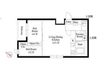 カーサピアッツァ杉並和田【2階】の間取り