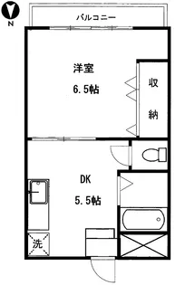 柳河ビル 礼無 駅すぐ BT別 手割引 礼無 フローリング【3階】の間取り