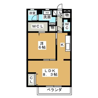 プランタン黒門 新館【1階】の間取り