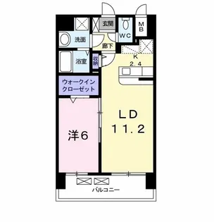 グランデスカイ空港南【6階】の間取り
