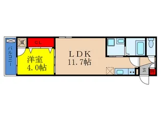 F MIRAI ALBA【3階】の間取り