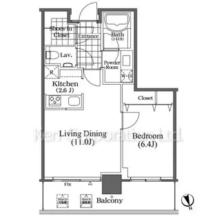 芝浦アイランド ブルームタワー【24階】の間取り