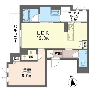 メナージュ四谷【3階】の間取り