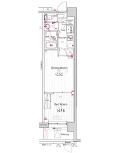 ガーラ・パークサイド亀戸【2階】の間取り