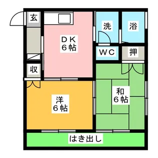 オランジュ ミホ【1階】の間取り