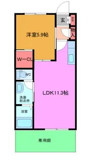 フローラヴィレッジK2【1階】の間取り