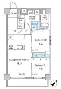 築地MKハウス【7階】の間取り