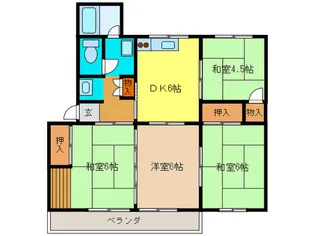公社清和台住宅5号棟【3階】の間取り