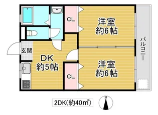 第二クリスタルハイツ【3階】の間取り