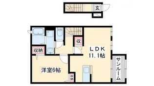 パニエ・ド・フルールIIB【2階】の間取り