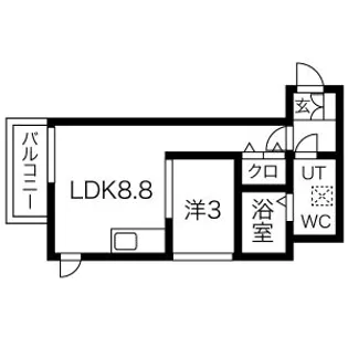 カーサ荒巻中央【2階】の間取り