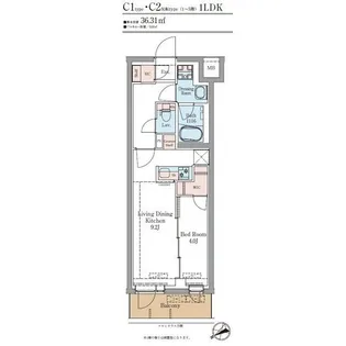 LUMINOUSつつじヶ丘【5階】の間取り