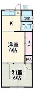 若葉荘(北棟)【2階】の間取り