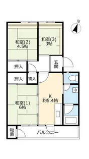 UR花山東【8階】の間取り