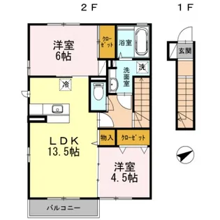 フ・ミール 6号館【2階】の間取り