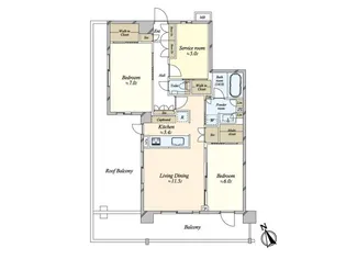 エクセレントシティ船堀V【5階】の間取り