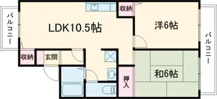 セジュール桂幸【1階】の間取り