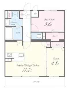 パークサイド健都【1階】の間取り