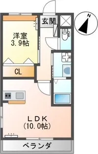 プレジールコート夢咲【3階】の間取り