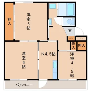 アヴィオン筑西【2階】の間取り