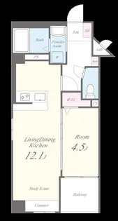 ル パルテール大濠【6階】の間取り