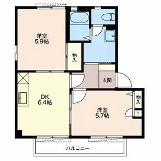 リヴェール B【1階】の間取り