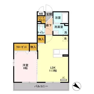 Verde lake【3階】の間取り