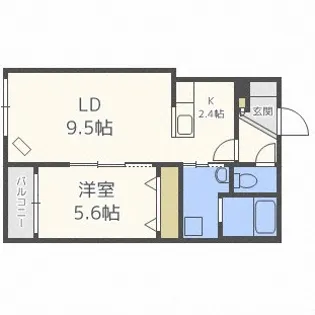 グランスター9【4階】の間取り