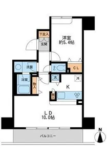 ウィルテラス千葉中央【6階】の間取り