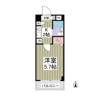 ジュネパレス越谷第6【2階】の間取り