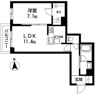ベラチッタ 桜川【1階】の間取り