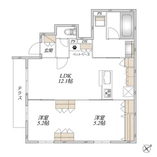 Laulea ラウレア【1階】の間取り