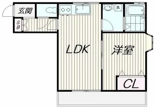ル・カトレアII【1階】の間取り