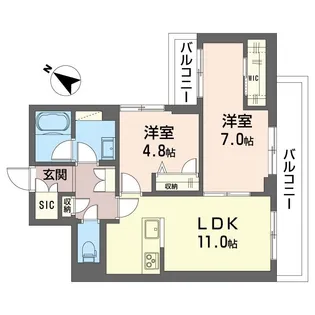 Court Zoshigaya【3階】の間取り