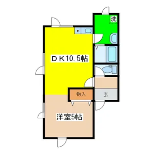 ワンパレス富士見【2階】の間取り