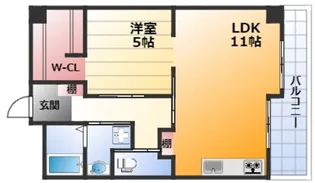 新大阪ハイム【5階】の間取り