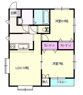 ミモザ館【1階】の間取り