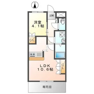 ラ ベルフォーレ【2階】の間取り