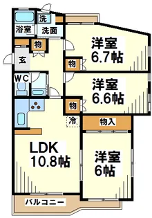 宮前エクセルハイツ【3階】の間取り