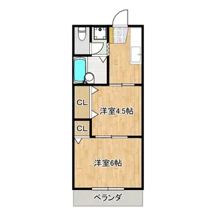 第二ヒルズハウス【1階】の間取り