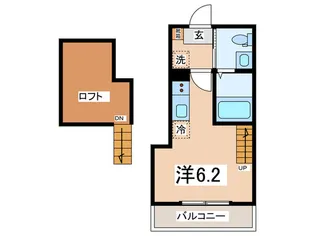 ハーミットクラブハウスKCK菊名【2階】の間取り