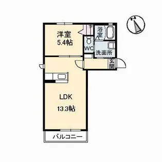 ベルソー【2階】の間取り