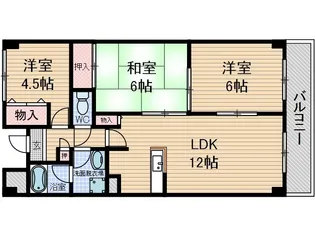 アンフィニィ真砂【3階】の間取り