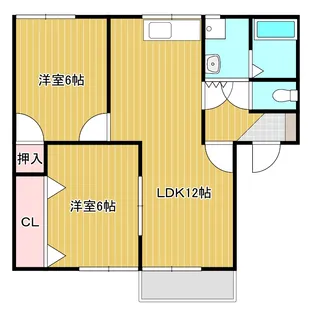 プレシオ木原 B【2階】の間取り