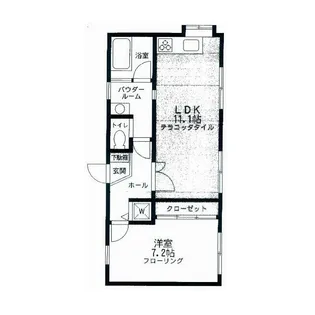 ロジュマン山田【1階】の間取り