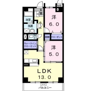プレジールII【3階】の間取り
