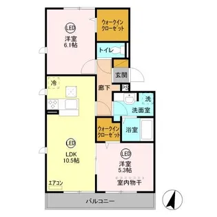 エミネンス武蔵浦和【1階】の間取り