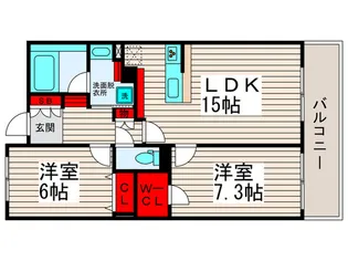 ロイヤルパークス西新井【4階】の間取り