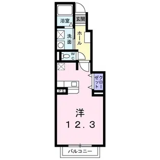 アンソレイエ ガルデン【1階】の間取り