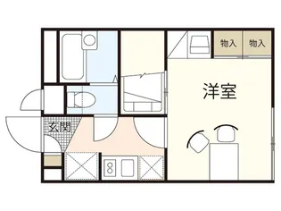 レオパレスアミティエ【1階】の間取り